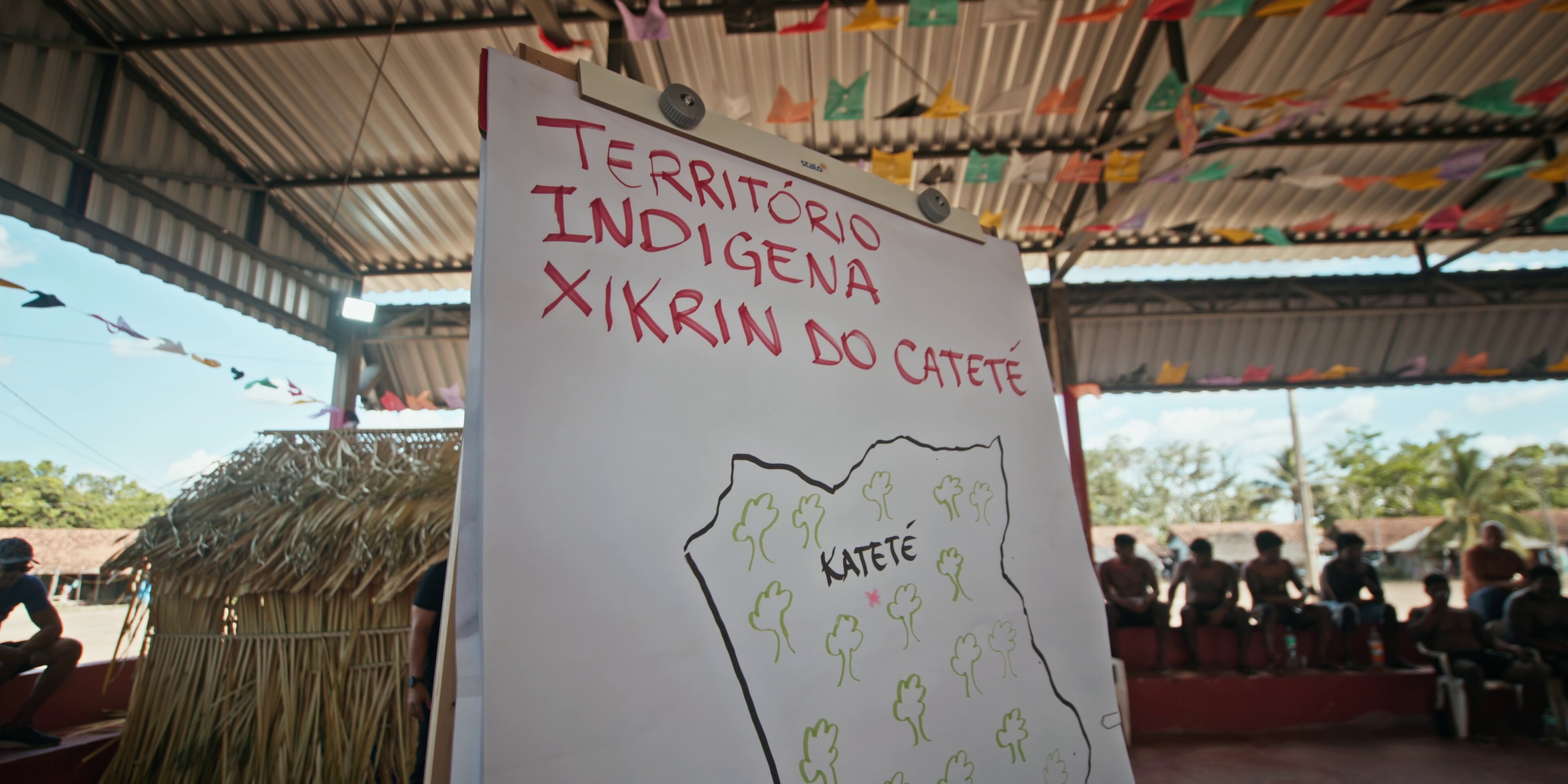 Mapa desenhado do Território Indígena Xikrin do Cateté